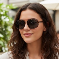 Women's Sunglasses Men's and Women's Retro Double Bridge Aviator Sunglasses