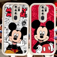 H107 Mikey Mouse White Casing for OPPO Reno 2Z A83 A5 A9 A37 F11 2F A39 2020 Pro