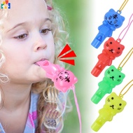 Colorful Cartoon Animal Cat Plastic Whistle Sport Cheerleading Toy Hangable Portable Noise Maker Children Birthday Party Favors Gifts