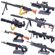 1:6 Soldier Military Toy Special Weapons4D Assembled Gun Model Barrett Gatling AK47Game Props