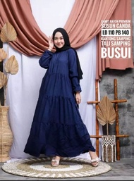 Gamis Twill Rayon Busui Super Ori Terbaru Pekalongan Elzhaf Murah Susun Original Malaman Andhini Hig