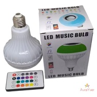 [AuraYuer] E27 RGB Smart  Speaker Music Bulb Colorful Dimmable Light Bulb With Remote Control 12W Le
