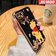 For OPPO F9 F9 Pro F7 F5 Youth Realme 2 Pro U1 Case Cartoon Winnie the Pooh New Design Side Luxury Plating Casing Full Lens Cover Camera Shockproof Shell Cases