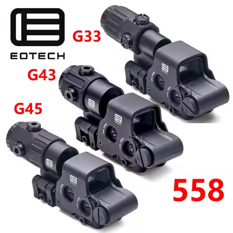 EOTECH 558 G33 Hunting Holographic Sight Red Green Dot Reflex Tactical G33 3X G45 5X Magnifier UNITY