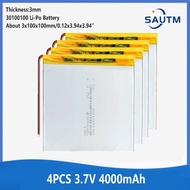 30100100 3.7v 4000mAh แบตเตอรี่ลิเธียมโพลิเมอร์สําหรับแท็บเล็ต PC Ainol Aurora texet