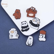 MXBEAUTY We Bare Bears Badge Backpack Bag Kid Classic Character Gift For Women Bear Panda Enamel Brooch
