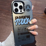 Phone Phone Case Suitable for iPhone x xs xr xsmax 11 12 13 14 15 Pro max Plus Blue English Label Frosted Silicone Soft Case All-Inclusive Shock-Resistant Mobile Phone Protective Case Shell 8RQY