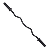 48 Inch EZ Curl Bar Barbell for 2 Inch Olympic Style Weightlifting Weight Plates - Multicolor