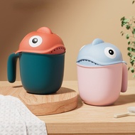 【In-demand】 Baby Bath Shower Rinse Cup Cartoon Shark Cute Shower Washing Bathroom Accessories Bathing Toys For 0-6 Years Old Baby