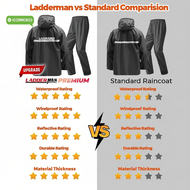 LADDERMAN Rain Coat Set Baju Hujan Motor Lelaki Perempuan Men Jaket Hujan Waterproof Jacket Raincoat