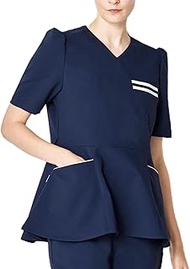 Foloreson FR0008 Women's Medical Scrub, Beautiful Silhouette, Peplum, Stretch, Antistatic, Antibacte
