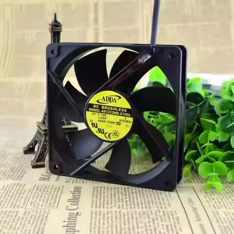 120mm 12cm Case Fan New ADDA 12025 12V 0.33A AD1212MB-A70GL 2-wire 120mmX120mmX25mm Dual Ball Bearin