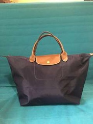 Longchamp紫色短柄手袋