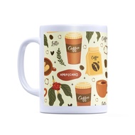 Coffee Glass Mug Coffee Mug Premium Ceramic Drinking Cup Gift, Coffee Design Glass Mug Coffee Cup