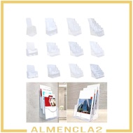 [Almencla2] Acrylic Brochure Holder Brochure Display Stand,Gifts Document Paper Literature Holder Magazines Holder for Pamphlet Reception
