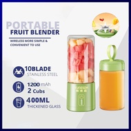 KUDESEN 10 Blades Portable Blender Juicer 400ml 2 Cups Mini Processor Food Blender Crushed ice USB Chargeable