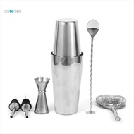 Cocktail Shaker Set with Cocktail Recipe, Pourer Muddler Jigger