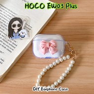 【Original boutique】For HOCO EW03 Plus Case DIY Cute bowknot Soft Silicone Earphone Case Casing Cover