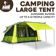 Ultralarge Camping Tent 8-12 Person Khemah murah Double Layer Waterproof Windproof Strong Camping Te