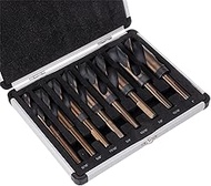 MAODOXIANG Twist drill 8Pcs 1/2 Inch Shank HSS4241 Twist Drill Bit Set Hardness HRC61 9/16 to 1 Inch