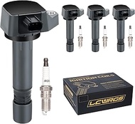 LCWRGS Set of 4 Ignition Coil Pack & Spark Plugs Fits for 1.8 L4 2006 2007 2008 2009 2010 2011 Honda