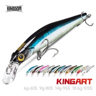 Kingdom Sinking Minnow Fishing Lures 60mm 80mm 95mm 105mm Artificial Hard Baits Wobblers Seabass Cra