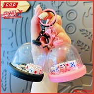 GANTUNGAN Keychain Throw Dice Can Be Played Contains 5 Dice Keychain Roll The Dice Souvenir