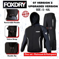 FOXDRY 07 V2 UPGRADED VERSION RAINCOAT SET (Baju Hujan FOXDRY Set Baju & Seluar Original )-Raincoat 