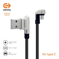 Commy สายชาร์จเกมมิ่ง หัว Lightning / Mirco USB/ Type C สายชาร์จเร็ว 2A ความยาว 120 cm รุ่น DC241