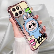 For Honor X5b Case pink plating silicone TPU anti drop Back Cover shockproof cartoon phone case Hono