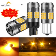 2 Chiếc 1156 T20 7440 Bóng Đèn LED Có Quạt 36SMD BA15S BAU15S Vàng Xi Nhan CANBUS Cho Ô Tô Nhan Đậu 