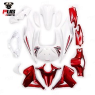 PUGParts ชุดสีwave 110 i new (ชุด15ชิ้น) สีแดงแก้ว-ขาว และ ขาว-แดงแก้ว ชุดสีเวฟ110i wave110i new ปี2