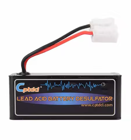12 Volts Lead Acid Battery Desulfator Battery Maintainer for Cars, Motorcycles, ATV, Boat, RV, Black