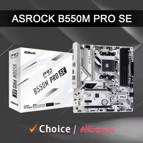 Asrock New B550M Pro SE Motherboard B550 AMD PRO565 Socket AM4 DDR4 128GB PCI-E 4.0 M.2 SATA III 473