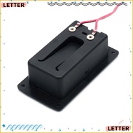 LETTER Battery Holder Storage Box, ABS 9V Battery  Box, Black Compartment Cover Bass Wired Battery H