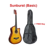 TECHNO - 38 Inch Guitar Acoustic + Accessories Set (with Bag/ Guitar Capo/ Pick) 38" Gitar Akustik G