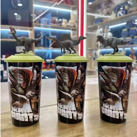 Hot Jurassic World Rebirth Rex Topper Cup Blue Tumbler Dinosaur Egg Popcorn Bucket Exclusive Movie C