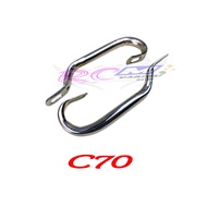 Rear side bracket for Honda C70 C50, quality chrome iron body handle
