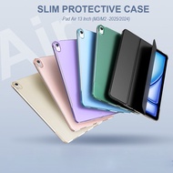 Ultra Thin PU Leather & Hard PC Back Smart Stand Case Folio Cover for iPad Air 13" 2025 A3268 A3269 