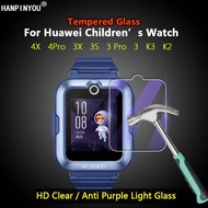 Screen Protector For Huawei Children’s Watch 4X 4 Pro K2 Kids Phone Smart Watch Ultra Clear / Anti Purple Light 2.5D Tempered Glass Film