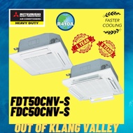 2.0HP 17,060BTU FDT50CNV-S/FDC50CNV-S MITSUBISHI HEAVY INDUSTRIES R410 NON INVERTER CEILING CASSETTE