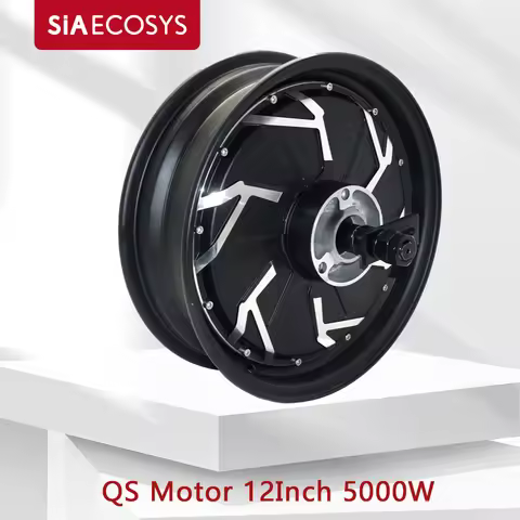 Electric Motorcycle 12 Inch Wheel Hub Motor QS 260 5000W V4 High Performance BLDC Motor