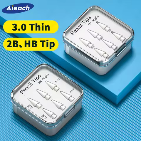 Pencil Tips For Apple Pencil 1st 2nd Generation Double Layer 2B & HB & Thin Tip For Apple Pencil Nib