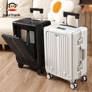 Paul frank26吋曜石黑全新鋁框密碼鎖Paul frank行李箱  Paul frank Suitcase，Paul frankluggage，前面可開