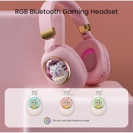 Wireless Bluetooth Headset Ultra Long Life Cute Cartoon Esports Gaming Headset Kids Adult RGB Bluetooth Gaming Headset
