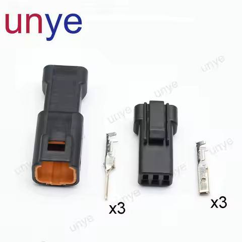 1-20Sets 3 Pin Automotive Waterproof Cable Connector Black Male or Female Butt Plug 03R-JWPF-VSLE-S 