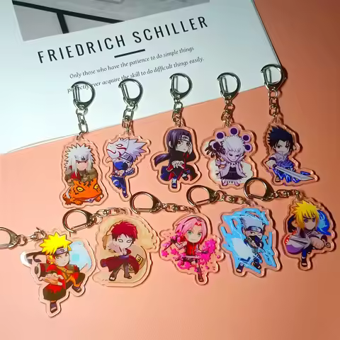 Anime GOODS Acrylic Keychain cute y2k Kakashi Sasuke keychain for bag keys car key bag backpack coll