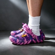Cross Corrugated Tank Hole Shoes-BAPE Joint Men's Dad Sandals