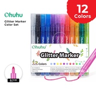 OHUHU 12 Color Glitter Marker