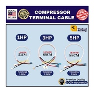 1SET 3pcs Terminal Wire Air-Conditioner Compressor Wayar Compressor 1HP 3HP 5HP